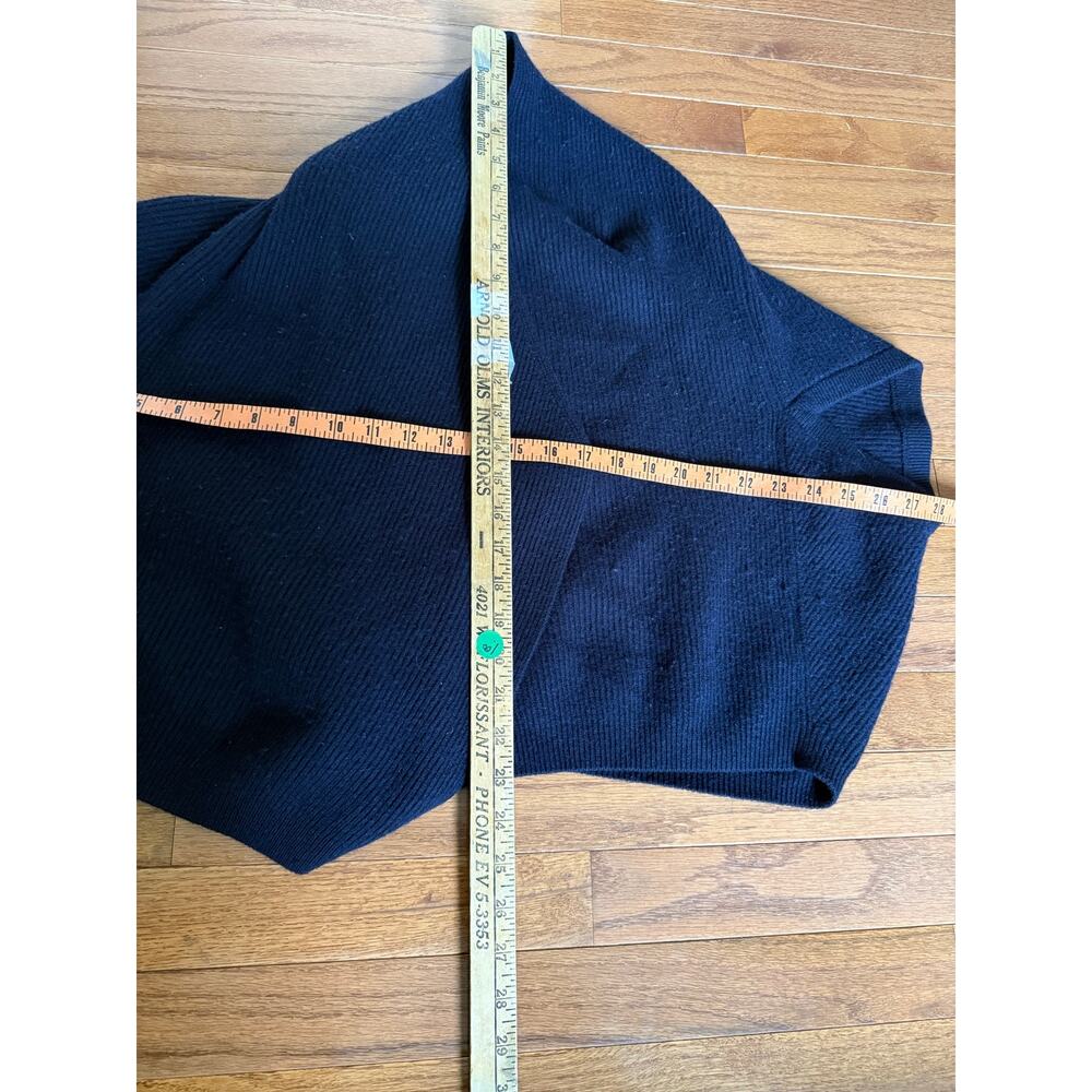 COS | Women’s Wool Knit Ribbed Shrug Drape Front Open Cardigan Casual Loungewear - Picture 9 of 9